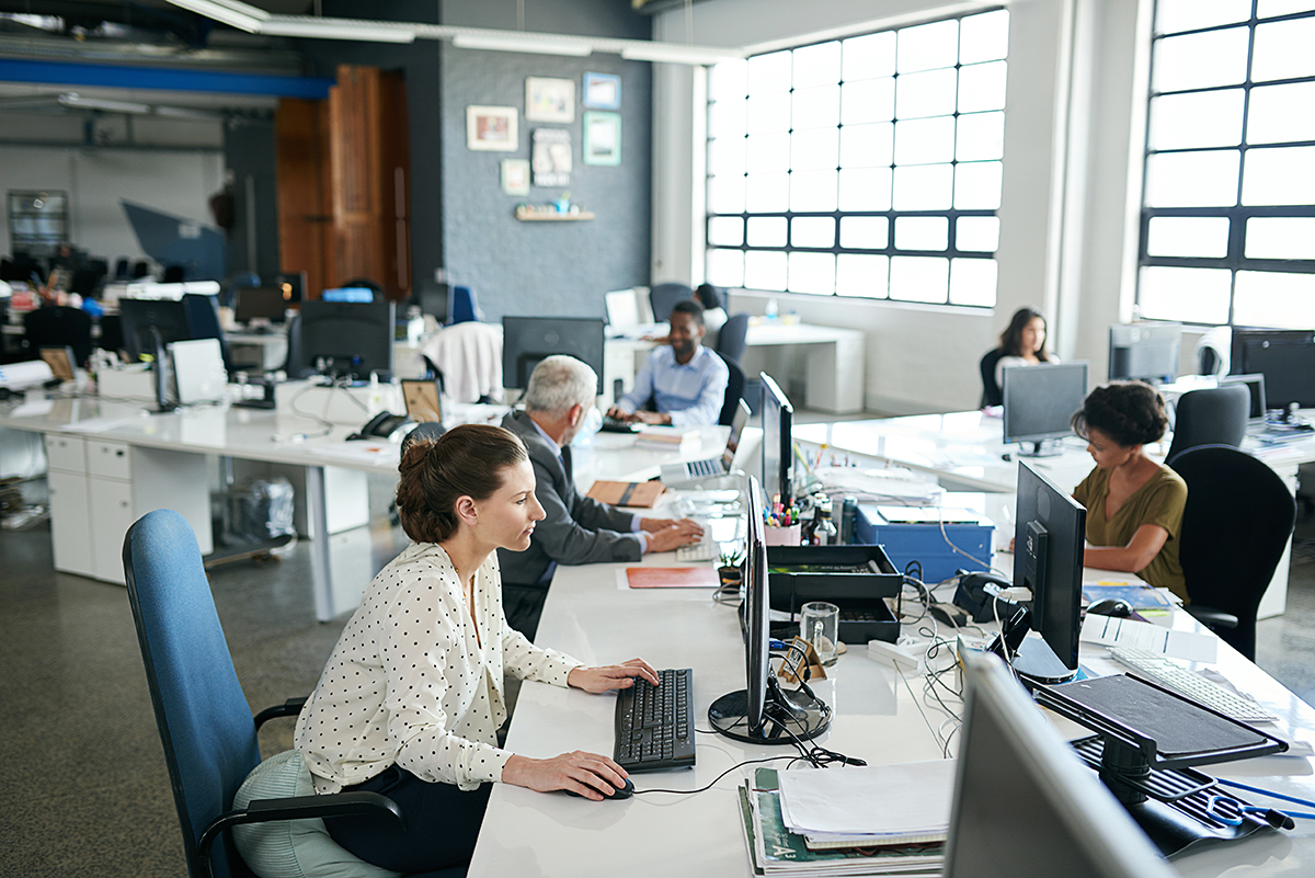 people in an office