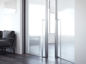  The interior of a modern office space. 
