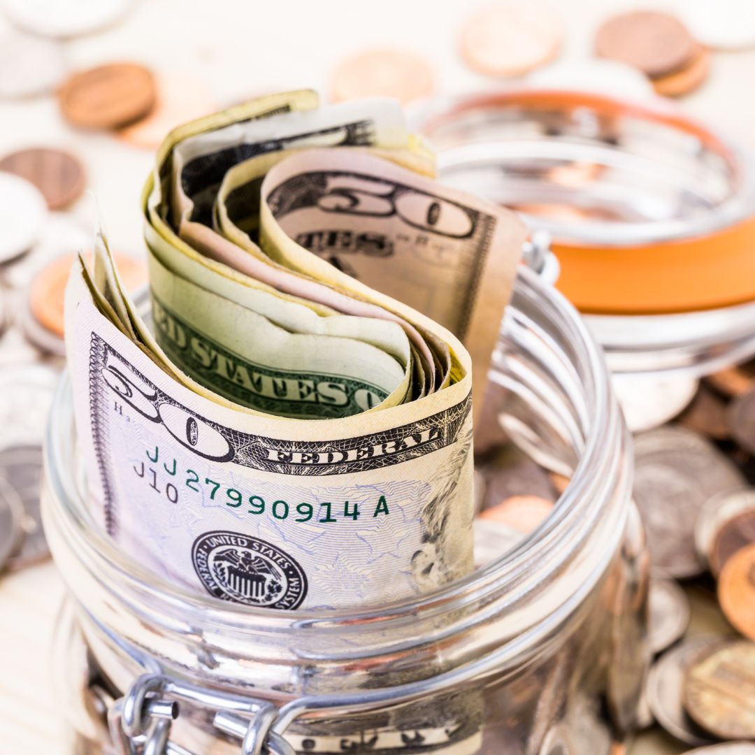 photo of a jar of money