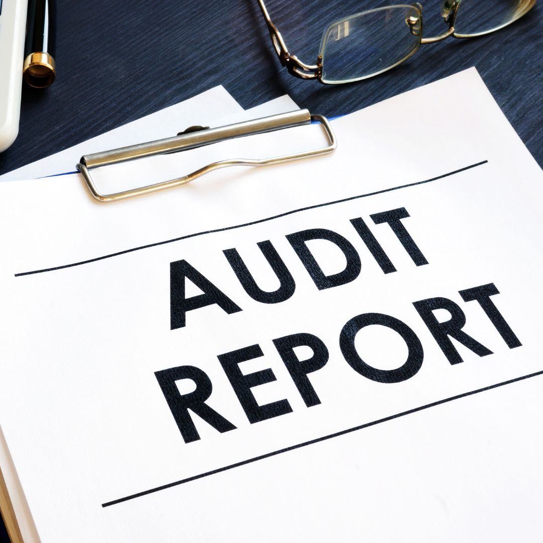 close up photo of an audit report