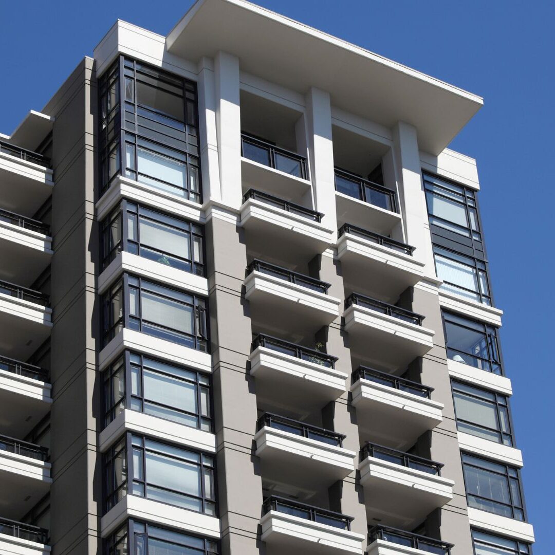 row of condos